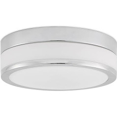 Lindby 'Flavi' Ceiling Light (Splash-Proof) (Modern) in Chrome Glass for Bathroom (2 Bulbs, E27) - Bathroom Ceiling Light, Lamp, Bathroom Light