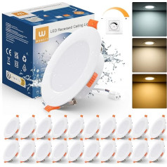 wowatt iegremdējami starmeši LED Dimmable 230 V iegremdējamie starmeši 7 W Ultra Flat 600 LM LED Spot Warm White 2700 K Neutral White 4000 K Cool White 6000 K IP44 apaļas 75-85 mm iegremdējamās gaismas priekš