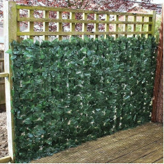 True Products Ivy 1 x 3 m Wonderwal Künstliche Ivy Leaf Heckenschere Platten auf Rolle Sichtschutz Zaun - Grün