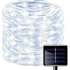 KINGCOO 300 LED cauruļu pasaku gaismas, ūdensizturīgas, 30 m, 8 režīmi, saules pasaku gaismas, cauruļu gaisma, virve, vara stieples string Lights, Ziemassvētku apgaismojums kāzām, dārzam, svinībām, āra pasaku gaismām