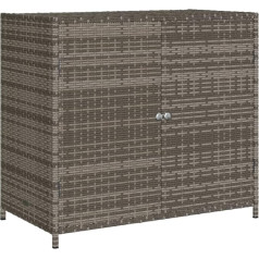 vidaXL Garden Cabinet Grey 83 x 45 x 76 cm Poly Rattan