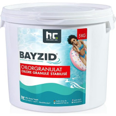 Bayzid Hlora granulas baseinam 1 x 5 kg - 56% aktīvā hlora saturs ātrai hlora satura palielināšanai - cīnās ar mikrobiem un baktērijām - viegli šķīstošas peldbaseinā