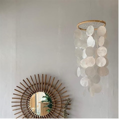 ZOYIEP Dream Catcher Wind Chime, pērļu mātes gliemežvāku dekoratīvie vēja zvaniņi, roku darbs DIY Mobile Boho apdare Amatniecība Logu dekorēšana (C)