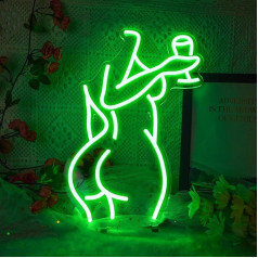 Lady Back Neon Sign Dimmable LED Lady Neon Sign Green Neon Sign Woman Neon Sign Sexy Lady Neon Signs for Bedroom Man Cave Bar Store Home Party Art Art Decor Gifts