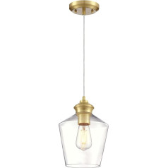 Westinghouse Lighting Westinghouse Lighting Ramsey 6119640 Tradicionāls iekštelpu piekaramais gaismeklis, šampanieša misiņš, caurspīdīgs stikls, šampanieša misiņš