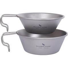 Boundless Voyage Titanium Bowl Sierra Cup Āra kempinga mugursomas kauss Viegls kompakts krūzes trauks ar rokturi