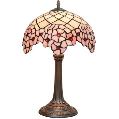 wecrejoni Tiffany lampa, vitrāžas galda lampa, 12 x 12 x 18 collu galda lasāmvieta, dekorēšanai blakus guļamistabai, viesistabai, mājai (H-973 - Cherry Blossom)