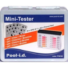 Pooltester Mini-Tester für Chlor + pH mit je 20 Messtabletten