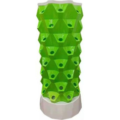 Hydroponik-Turm Hydrokultur-Anbausystem für Kräuter, Obst und Gemüse im Innenbereich Aeroponik-Turm mit Hydratisierungspumpe, Timer, Adapter, Saatbett und Netztöpfen(Green,10 layers 80 holes)