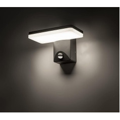 FLORNIA LED āra lampa ar kustības sensoru Āra apgaismojums Āra apgaismojums Āra gaisma Dārza durvju gaisma 220-240V 4000K 13W IP44 Tumši pelēks