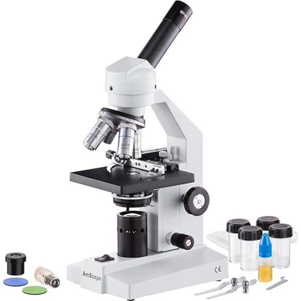 AmScope M500B-MS Monokulārais Verbundmikroskops, 40x-2000x