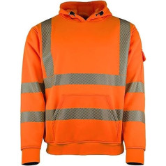 Leikatex® Hoodie Hi-Vis Hooded Sweatshirt Warning Orange Unisex, XL izmērs, Warnorange