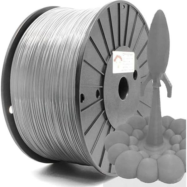 RepRapper 3 kg PLA filaments 1.75 3D drukāšanai, PLA 1.75 mm (± 0.03) 3D printeriem, pelēks