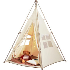 VEVOR Spielzelt für Kinder, Tipi-Zelt für Kinder von 1-5 Jahren, faltbares Kleinkinderzelt mit Matte und Tragetasche, Zelt für Kinder mit Fenstern für drinnen und draußen, Kinderzelt