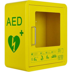 AED-Defibrillator-Aufbewahrungsschränke, wandmontierte AED-Alarmbox mit Griff/Schlüssel und Alarm, transparentem Glasfenster und abgerundetem Eckendesign, für öffentliche Bereiche im Home-Office