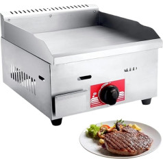 Kommerzielle Grillplatte, kommerzielle Propangas-Elektro-Arbeitsplatten-Grillplatte aus Edelstahl mit Flacher Oberseite, Kochplatte, Grill, robuste, Flache Restaurant-Grillplatte f