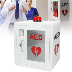 DPLXFPP Aed Defibrilators Sienas montējamais Lagerschrank, Erste -Hilfe -Defibrillator -Lagerschrank Mit Schlüssel Und Alarm, Für Notfall Zu Hause, Büro Und Öffentliche Orte