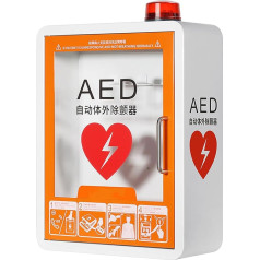 MOUNW AED-Defibrillator-Wandschrank, AED-Aufbewahrungsschrank, Passend Für Die Meisten AED-Modelle, Mit Alarmsystem, Doppelschaltersteuerung, Für Das Heimbüro