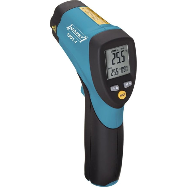 HAZET Infrarot-Thermometer 1991-1 I Kontaktloses Oberflächen Mess-Werkzeug mit Temperaturfühler, automatische Messwert-Haltefunktion und extrem großer Temperatur-Bereich: -50 bis 550 GradC