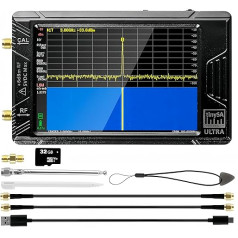 AURSINC TinySA Ultra spektra analizators 4 collu 2023 Rokas frekvenču analizators 100 kHz - 5,3 GHz ar atmiņas karti Micro SD 32 GB 2-in-1 signāla ģenerators 100 kHz līdz 800 MHz MF/HF/VHF/UHF