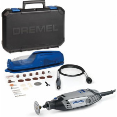 Dremel 3000 daudzfunkcionālais instruments 130 W, komplekts ar 1 piederumu, 25 piederumi, mainīgs ātrums 10 000 - 33 000 apgr./min griešanai, slīpēšanai, gravēšanai, pulēšanai, asināšanai, tīrīšanai, griešanai, griešanai