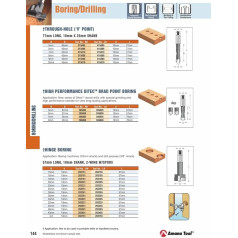 Amana Tool - 203165 Carbide Tipped Hinge Boring Bit L/H 16 mm Diameter x 57 mm Long x 10 mm Shank