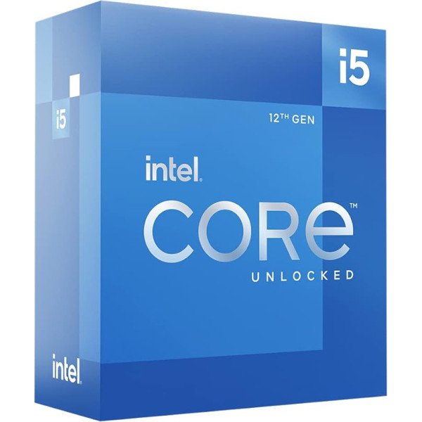 Intel Core i5-12600K 12. paaudzes galddatora procesors (bāzes takts: 3,7 GHz Turbo Boost: 4,9 GHz, 6 kodi, LGA1700, RAM DDR4 un DDR5 līdz 128 GB) BX8071512600K