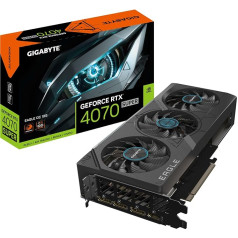 Gigabyte GeForce RTX 4070 Super Eagle OC grafiskā karte - 2535 MHz kodols, 12 GB GDDR6X 21000 MHz 192 bitu atmiņa, PCI-E 4.0, 3x DP 1.4, 1x HDMI 2.1a, NVIDIA DLSS 3.5, GV-N407SEAGLE OC-12GD