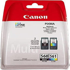 Canon tintes kasetne PG-560/CL-561 BK/C/M/Y Multipack - oriģināla tintes printeriem, krāsa melna