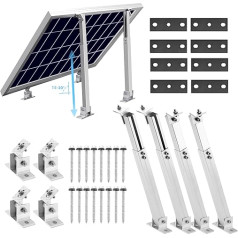 2 saules paneļu kronšteinu komplekts, 0-30° regulējami saules paneļi, slīpuma kronšteins, saules paneļu jumta kronšteins, saules paneļu turētājs, saules paneļu stiprinājums kemperiem, laivām, bezvadu jumta sistēmām