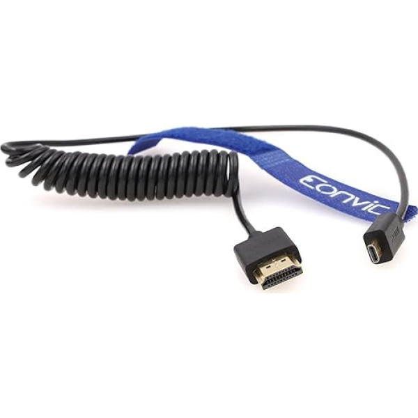 Eonvic Micro HDMI HDMI kabelis, 8K@60Hz, atbalsta Ethernet, 1080p HD elastīgs kabelis HDSLR kamerām, TV, datoru, klēpjdatoru, Macbook, monitoriem