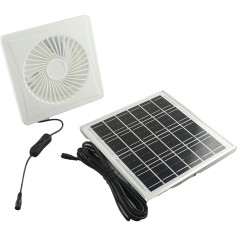 CWOQOCW 12 W Solarpanel-betriebener Abluftventilator, Hochgeschwindwindigkeits-Abluftgebläse für Zuhause, Küchen und Badezimmer (15,2 cm - 12 W)