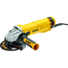 Dewalt Winkelschleifer (1400 Watt, 125 mm mit Drehzahlelektronik, mit Sanftanlauf und Nullspannungsschutz, Kraftvolle Schleifmaschine mit vibrationsarmem Getriebe, inkl. Koffer) DWE4237K-QW, Schwarz, Gelb