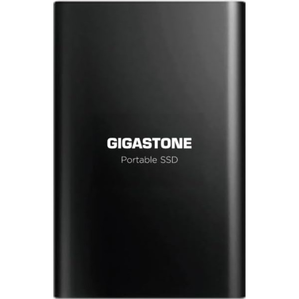 Gigastone portatīvais 2TB SSD 2TB - USB 3.1 C tipa diskdzinis PC Mac klēpjdatoriem, lasīšanas ātrums līdz 550 MB/s. Ārējais SSD cietais disks, 3D NAND pārnēsājamais cietvielu disks