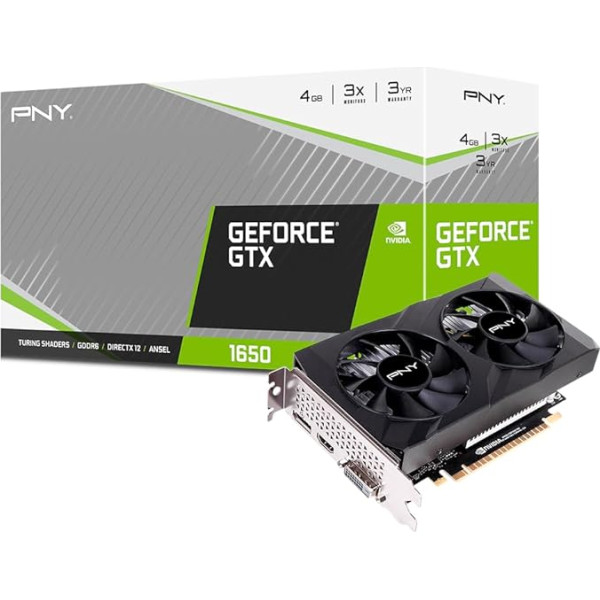 PNY GeForce™ GTX 1650 4GB GDDR6 Verto™ Dual Fan Edition