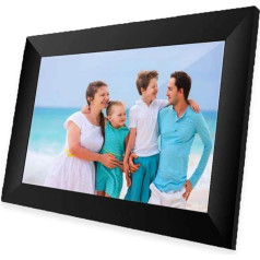 Denver PFF-1024BLACK Digitālais foto rāmis 10,1 collas ar Wi-Fi taimeri Foto programmatūra fotogrāfiju sūtīšanai no mobilās lietotnes uz rāmi 1280 x 800 cm izšķirtspēja Melns