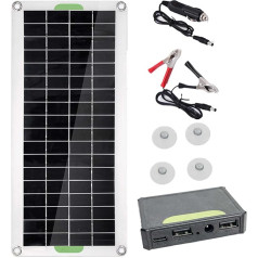 CEDLSF 12-V-Solarmodul-Kit aus polykristallinem Solarmodul, Stromversorgung durch Solarmodul, 30-Watt-Solarmodule, tragbares Solarmodul, für Wohnmobilbatterie, Boot, Wohnwagen