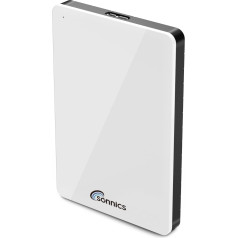 Sonnics 1TB ārējā USB 3.0 USB 3.0 Īpaši ātra un vienkārša pārraides ātrums, izmantojot Windows PC, Apple Mac, Xbox One un PS4.