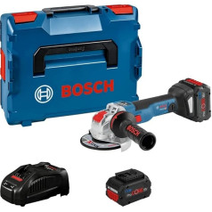 Bosch Professional 18V sistēmas akumulatora padeves ierīce GWX 18V-10 SC (Ø 125 mm, 2x ProCORE18V 5,5Ah akumulators, GAL 1880, L-BOXX 136)