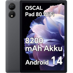 OSCAL Tablet Pad 80 WiFi 10.5 pollici 18GB RAM + 256GB ROM/1TB TF Tablet Android 14/Octa Core Tablet Gaming, 5G WiFi/8200mAh baterija/8MP + 13MP/FHD + OTG/Tipo C/BT5.0