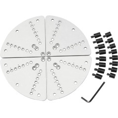 IMCCZONY Spannbacken, flach, 20,3 cm, für Bohrfutter mit Schraubenschlüssel, Holzturm und Bohrfutter zum Scrollen von flachen Backen, mit Stempel-Set für Bohrfutter