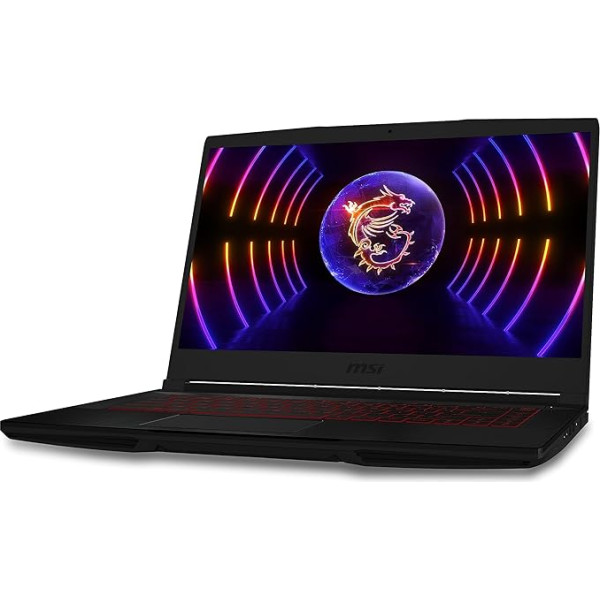 MSI Thin GF63 12UCX-618IT, spēļu piezīmjdators, 15,6 collu FHD 144Hz, Intel i7-12650H, Nvidia RTX 2050 4GB GDDR6, RAM 16GB DDR4 3200MHz, 512GB SSDPCIe 3, WiFi 6, Win 11 Home, izkārtojums un garantija ITA,