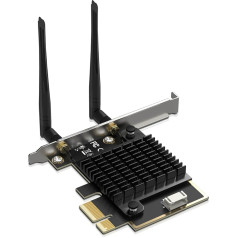 NICGIGA WiFi 7 PCIe bezvadu karte Intel BE200 NGW Bluetooth 5.4 5800Mbps Atbalsta Windows 10/11 (64 Bit) Ideāli piemērota WiFi7/WiFi6E/WiFi6/WiFi5 maršrutētājam un bezvadu piekļuves punktam