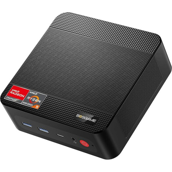 BOSGAME Gaming Mini PC P3, AMD Ryzen 9 6900HX (8C/16T, līdz 4,9 GHz), Windows 11 Mini dators, 32 GB DDR5, 1 TB NVMe SSD, Radeon 680M grafika, USB4 8K izeja, DP+HDMI, Dual NIC, Wi-Fi 6E, BT5.2