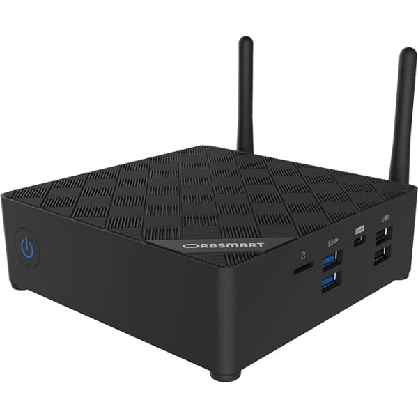 Orbsmart AW-15 Mini PC Windows 11 Pro 4K galddators | Dators | Bez ventilatora | Bezventilatora | Klusais | Enerģijas taupīšana (Intel N100 CPU, 16 GB RAM, 512 GB SSD, WiFi 6, 2,5 GB LAN)