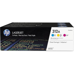 HP 312A 3er-Pack (CF440AM) Blau/Rot/Gelb originalus toneris, skirtas HP Color Laserjet Pro MFP M476