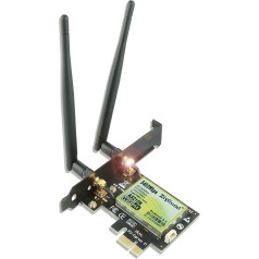 Ziyituod WLAN karte PCIe WiFi 6 Bluetooth 5.2, Intel WiFi 6 AX200, līdz 2974 Mbit/s PCIe WiFi 6 karte, 5G/2.4G WLAN tīkla karte PC Windows 11/10 (64 bit)