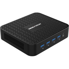 MINIS FORUM GK41 Mini dators, Celeron J4125 Quad Core procesors līdz 2,70 GHz, 8 GB DDR4/128 GB SSD Mini galddators, UHD Graphics 600, HDMI/DP, 2XGigabit Ethernet, 4XUSB 3.0