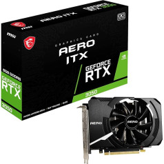 MSI GeForce RTX 3050 AERO ITX 8G OC spēļu grafiskā karte - NVIDIA RTX 3050, 8 GB DDR6 atmiņas