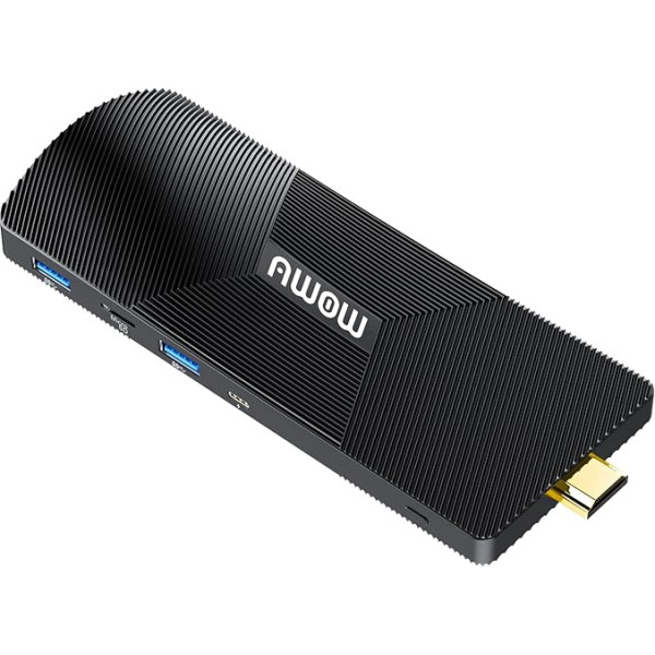 AWOW Mini PC Stick, Gen12 N100 Quad Core 3.40GHz, Mini datora stick 8GB DDR4 256GB ROM, Windows 11 Pro ar HDMI 2.0 un Mini DP 1.2 Dual 4K@60Hz atbalstu, Gigabit Ethernet ports